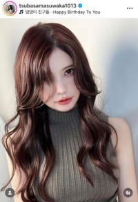 益若つばさインスタグラム（＠tsubasamasuwaka1013）より