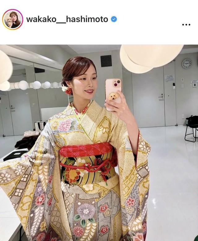 橋本和花子アナウンサーのインスタグラム＠wakako__hashimotoより