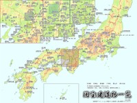 国宝建造物の所在地を可視化した地図が話題に（はにしなさん提供）