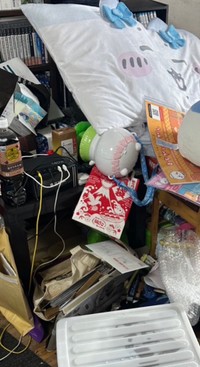 屋内の被害状況（鮪さん提供）