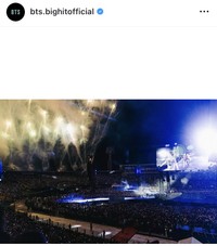 BTSインスタグラム＠bts.bighitofficialより3