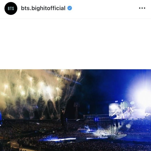 BTSインスタグラム＠bts.bighitofficialより3