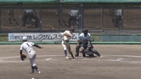 同点タイムリーを放った高松工芸／藤澤選手