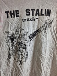 宮西計三さんが描いたザ・スターリンのファーストアルバム「trash」のジャケットをプリントしたTシャツ