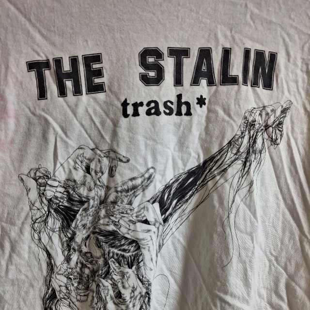宮西計三さんが描いたザ・スターリンのファーストアルバム「trash」のジャケットをプリントしたTシャツ