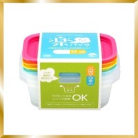 キッチンアイテム部門／電子レンジ容器編3位：楽ちんパック 角型 400ml 4色組（提供画像）