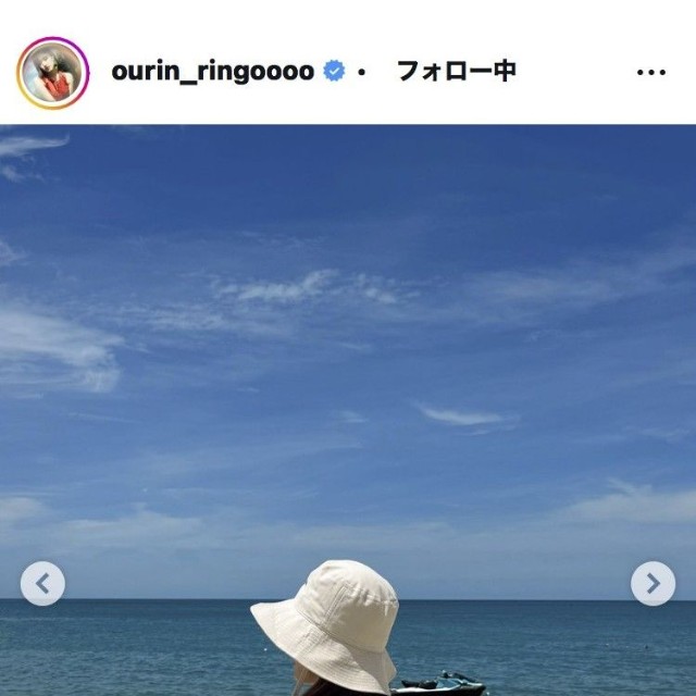 王林のインスタグラム＠ourin_ringooooより