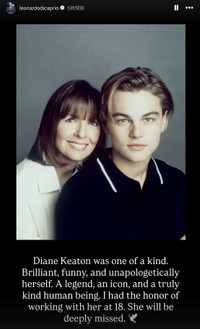 レオナルド・ディカプリオさんの公式インスタグラム（@leonardodicaprio）から