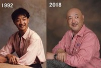 〈1992年→2018年〉「イケメンの時代もあったのです（通り過ぎました）」（淡路さん）／淡路康晴さん（@awajii）提供