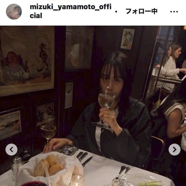 山本美月のインスタグラム＠mizuki_yamamoto_officialより