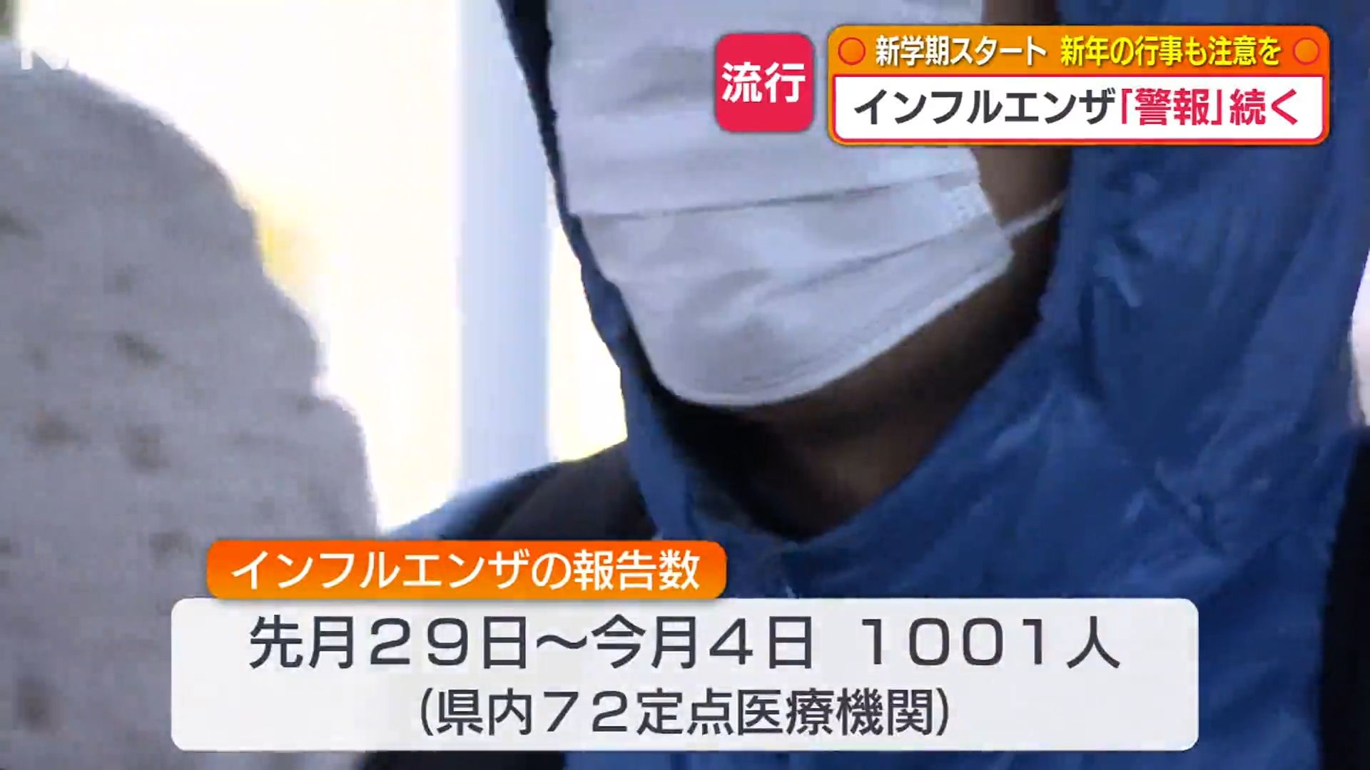 インフルエンザ報告数は前週より減少も…人との接触機会増える時期