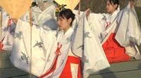舞を練習する中学生　富丘八幡神社（香川・土庄町）29日