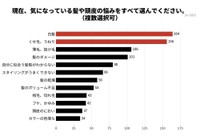 現在、気になっている髪や頭皮の悩み（提供画像）