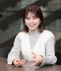 大仁田美咲アナウンサー（撮影・中田匡峻）