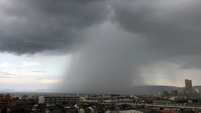 高松市に「雨柱」が出現　夕方に局地的に強い雨　午後5時半までの1時間で12.5ｍｍ