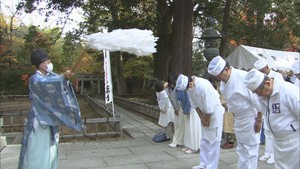 五穀豊穣に感謝　仙台・青葉神社で新嘗祭　４年ぶり参拝客にそばとおむすび振る舞い