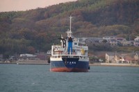 座礁した貨物船（提供：玉野海上保安部）