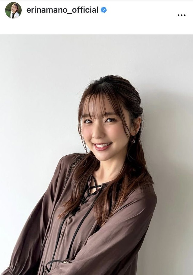 真野恵里菜のインスタグラム＠erinamano_officialより