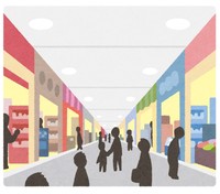 ショッピングモールでよく聞く店内放送「お伝えしたいことがあります」一体何を…？（いらすとや）