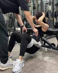 運動中のAyuさん