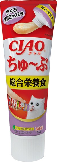 CIAOちゅ～ぶ総合栄養食　まぐろ海鮮ミックス味（いなば食品提供）