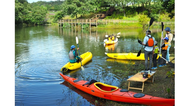 アウトドアパークin讃岐まんのう公園でカヤック体験