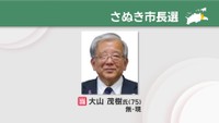 【速報】さぬき市長選　現職の大山氏が新人2人を破って6選