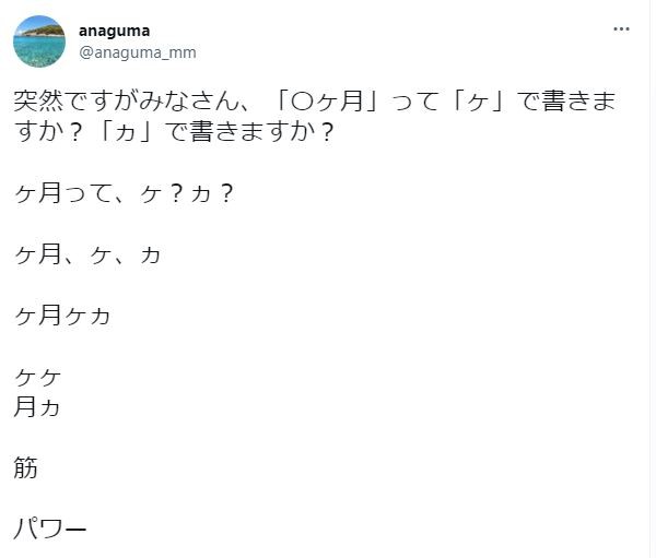 anagumaさんのツイート内容 ※anagumaさん提供
