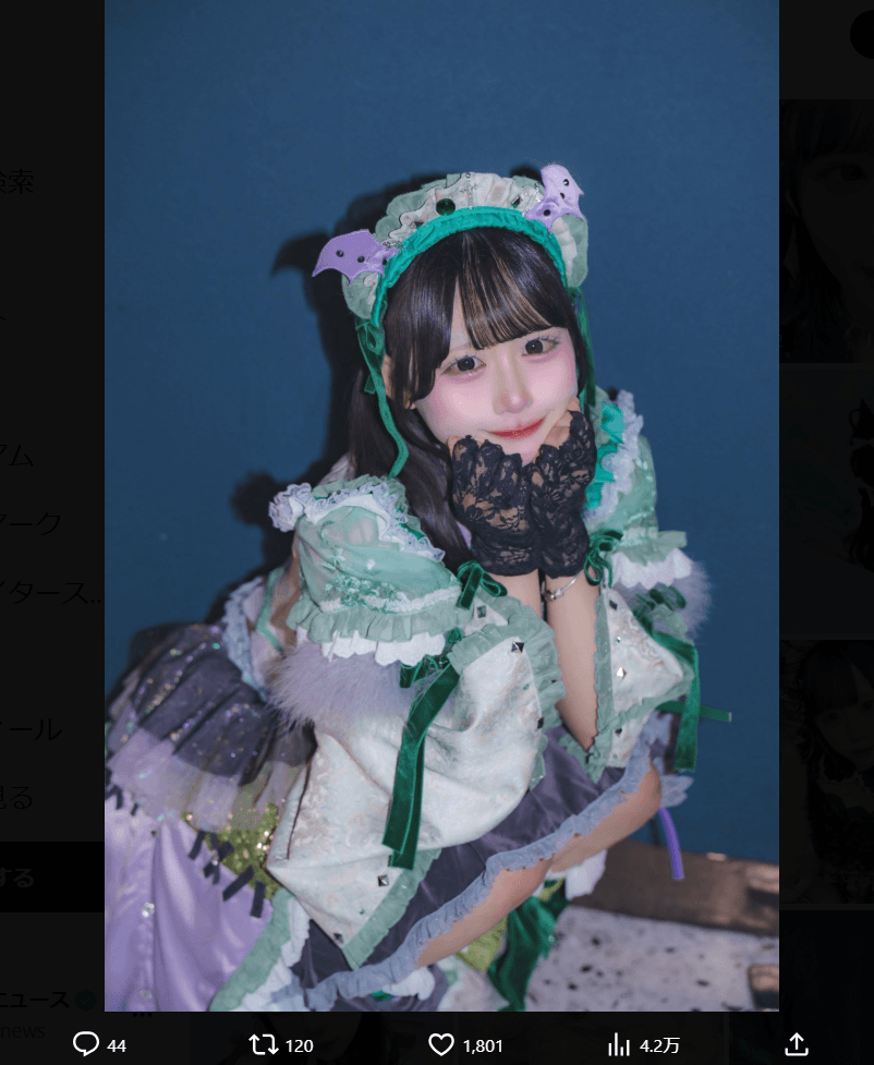 紬希なこのX（@nako_yoruami）より