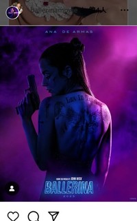 アナ・デ・アルマスのインスタグラム＠ana_d_armasより