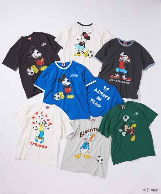 ミッキーマウスたちがサッカーデザインのTシャツに！JOURNAL STANDARD
