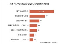 お金が足りないときに感じる困難（提供画像）
