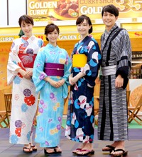 TBS新人アナウンサーの良原安美、宇賀神メグ、田村真子、小林廣輝=2018年