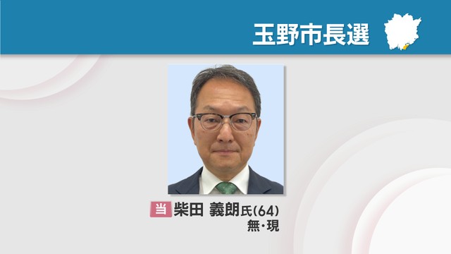 【速報】玉野市長選　現職・柴田義朗さん(64)が再選　わずか116票差　岡山
