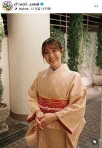 笹井千織インスタグラム(@chiwori_sasai)より