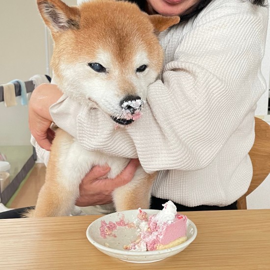 普段は開かない右目がパッチリ
