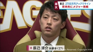 楽天イーグルス辰己涼介選手　チーム最後の契約更改　将来的にはメジャー挑戦も