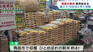 宮城県産の新米　２１日から販売が始まる　暑さで例年より１０日早い収穫