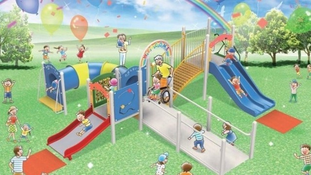 障害の有無に関係なく使える遊具の設置を　寄付を募る　香川・多度津町の堀江公園