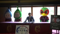 ファジアーノ岡山　北川社長が後楽園で開幕戦をＰＲ　相手は偕楽園がある水戸