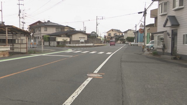 事故があった現場　岡山市南区箕島
