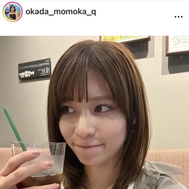  岡田桃佳アナウンサーのインスタグラム＠okada_momoka_qより