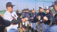 ロッテ・廣畑投手が地元岡山で野球教室