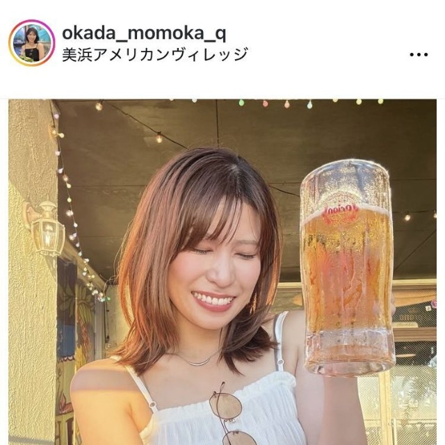  岡田桃佳アナウンサーのインスタグラム＠okada_momoka_qより