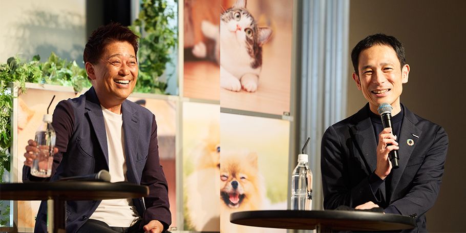 坂上忍さん（左）と河合慎一郎さん