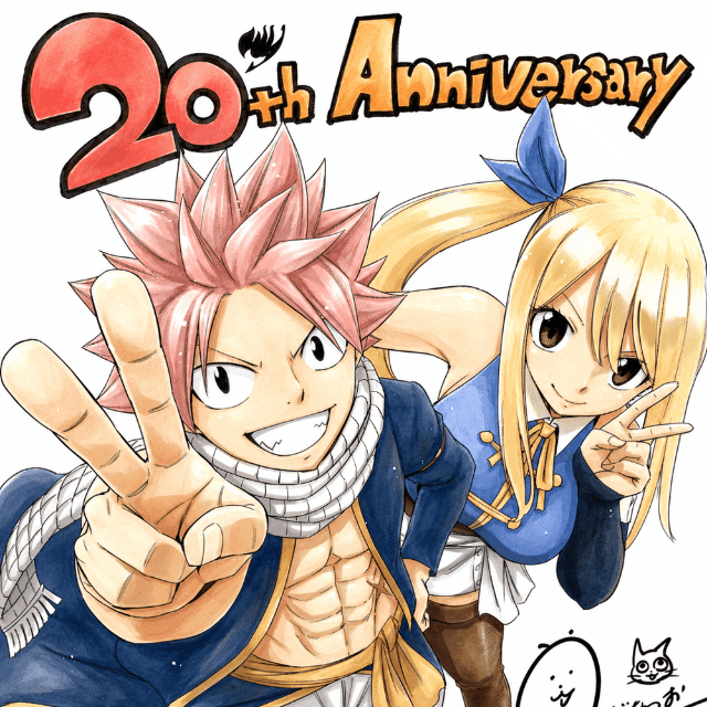 上田敦夫氏から寄せられた「FAIRY TAIL」20周年を記念したイラスト