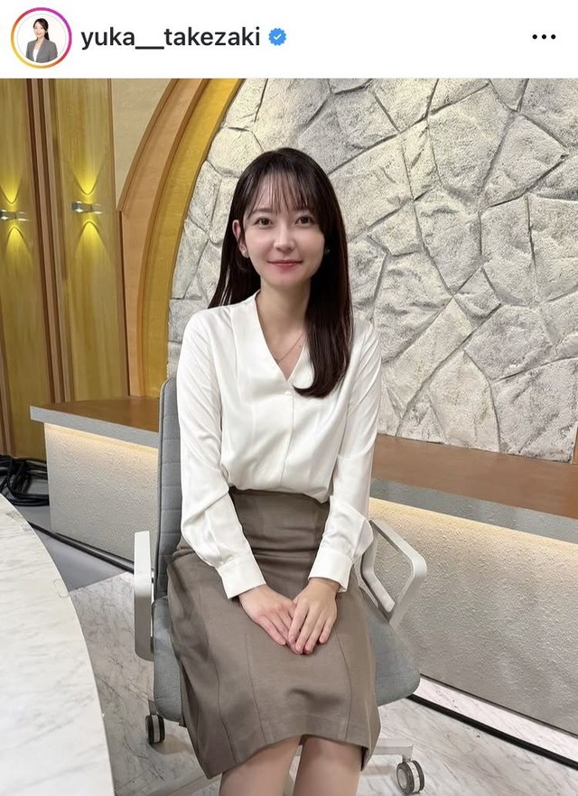 竹崎由佳アナウンサーのインスタグラム＠yuka__takezakiより