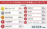 アートトラックが似合いそうな芸能人ランキング