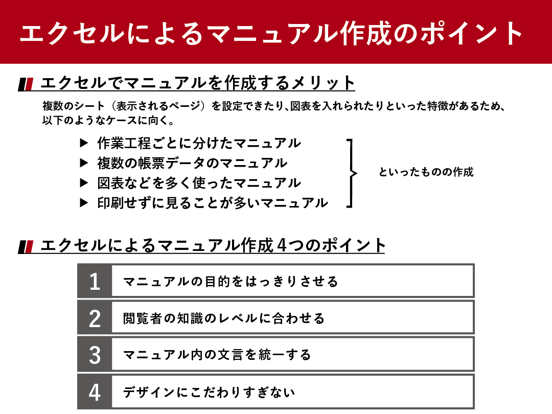 エクセルでマニュアルを作成 基本作業の図解と便利なツール紹介 