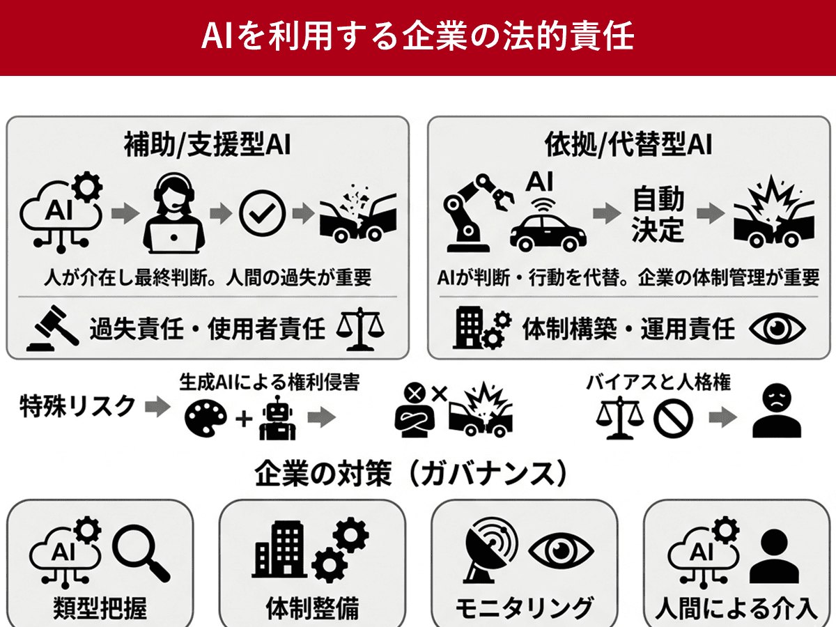 AIを利用する企業の法的責任 予期せぬミスの想定事例から学ぶ民事責任 